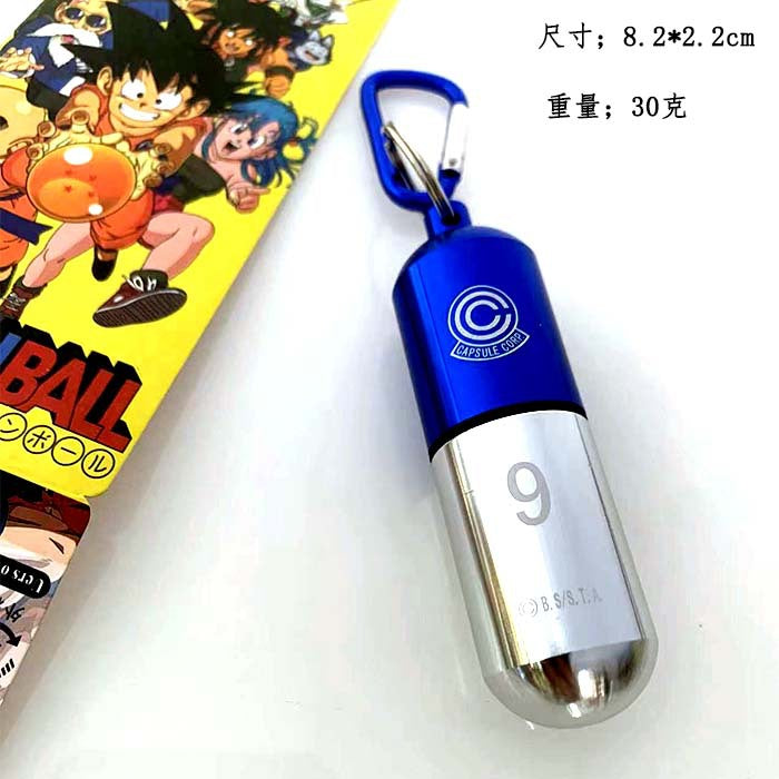 Wholesale Time Capsule Bottle Pill Shape Aluminum Alloy Toothpick Box Keychain